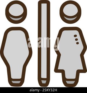 Restroom vector doodle illustration and graphic. Part of home and interior category. Stock Vector