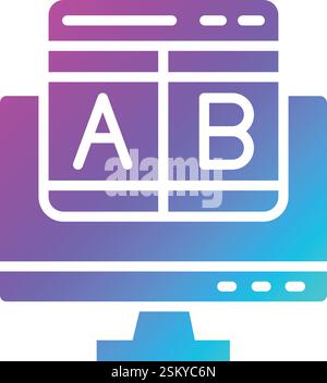 Ab testing Vector Icon Design Illustration Stock Vector