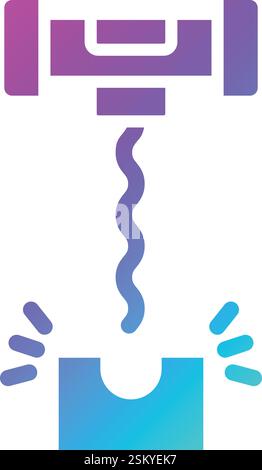 Corkscrew Vector Icon Design Illustration Stock Vector