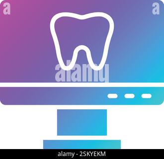 Desktop Vector Icon Design Illustration Stock Vector
