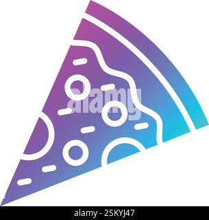 Pizza Slice Vector Icon Design Illustration Stock Vector