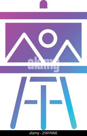Art Gallery Vector Icon Design Illustration Stock Vector