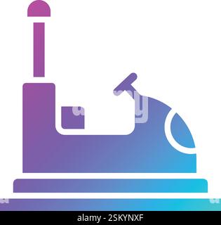Bumper Car Vector Icon Design Illustration Stock Vector