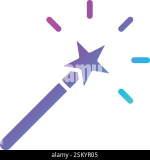 Magic Wand Vector Icon Design Illustration Stock Vector