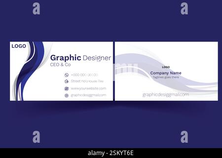 Business card design template Stock Vector