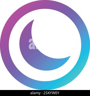 Night mode Vector Icon Design Illustration Stock Vector