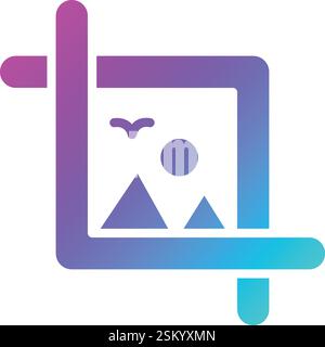 Crop Vector Icon Design Illustration Stock Vector