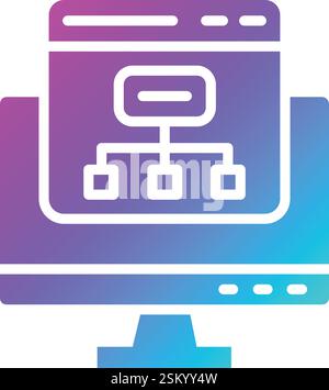 Flowchart Vector Icon Design Illustration Stock Vector