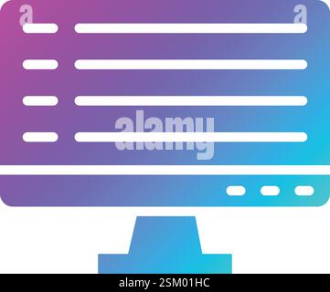 Computer Vector Icon Design Illustration Stock Vector