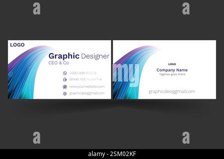 Modern business card Stock Vector