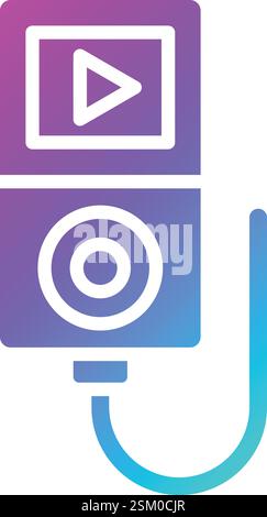 Music Player Vector Icon Design Illustration Stock Vector