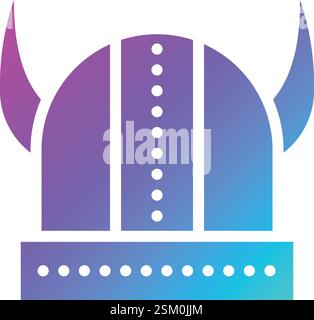 Viking helmet Vector Icon Design Illustration Stock Vector