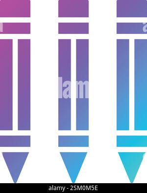 Pencils Vector Icon Design Illustration Stock Vector