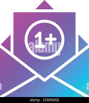 Unread Vector Icon Design Illustration Stock Vector