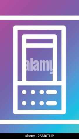 Atm Card Machine Vector Icon Design Illustration Stock Vector