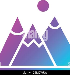 Mountain Vector Icon Design Illustration Stock Vector