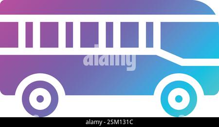 Bus Vector Icon Design Illustration Stock Vector