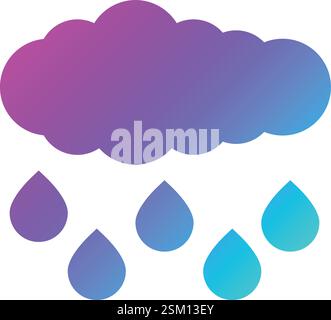 Acid Rain Vector Icon Design Illustration Stock Vector