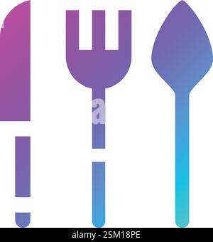 Cutlery Vector Icon Design Illustration Stock Vector