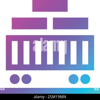 Cargo Train Vector Icon Design Illustration Stock Vector