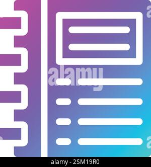 Diary Vector Icon Design Illustration Stock Vector