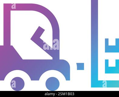 Fork Lifter Vector Icon Design Illustration Stock Vector