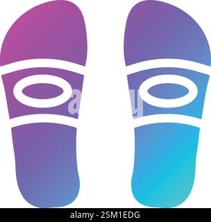Slippers Vector Icon Design Illustration Stock Vector
