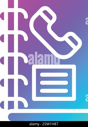 Phone Book Vector Icon Design Illustration Stock Vector