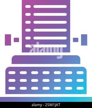 Typewriter Vector Icon Design Illustration Stock Vector