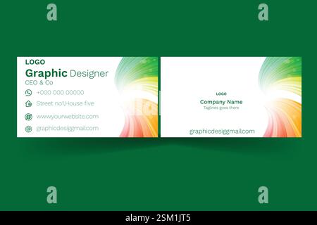 new business card design Stock Vector