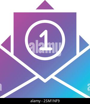 Inbox Vector Icon Design Illustration Stock Vector