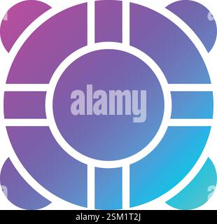 Lifebuoy Vector Icon Design Illustration Stock Vector