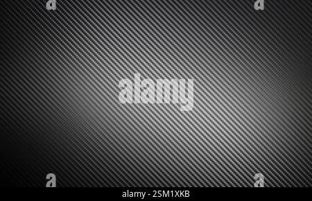 Dark carbon fiber background with diagonal weave pattern 3d Stock Photo