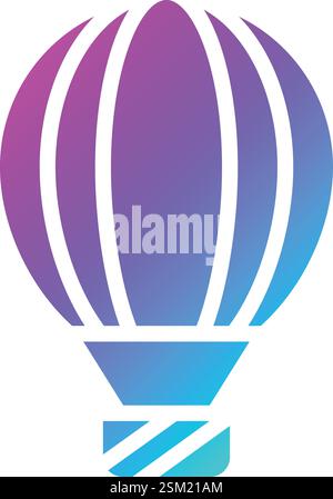 Hot air balloon Vector Icon Design Illustration Stock Vector
