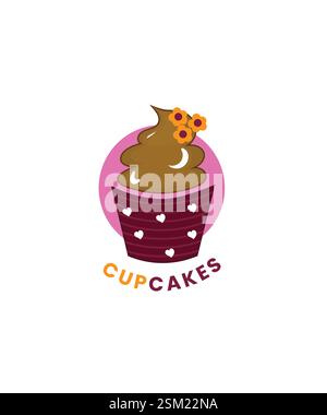 Cupcake logo design, Pastry Logo Stock Vector