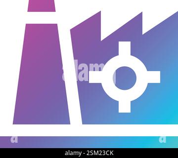 Factory Management Vector Icon Design Illustration Stock Vector