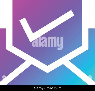 Verified Email Vector Icon Design Illustration Stock Vector