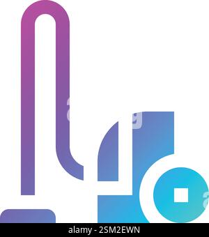 Vacuum Cleaner Vector Icon Design Illustration Stock Vector