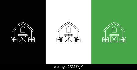 barn logo template. barn & farm building icon Stock Vector