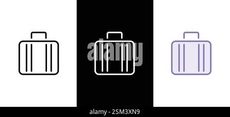 Travel bag icon set. vacation, tourism and luggage symbol. isolated vector image Stock Vector