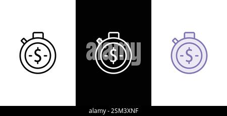Time is money vector icon. time is Change. Investment icon Stock Vector