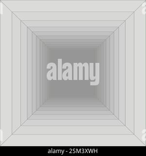 3d tunnel in digital technology style for background. 3d render of a corridor. Stock Vector