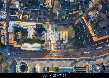 Aerial view, construction site with demolition of the western half of Ritterpassage, Mitte, Hamm, Ruhr area, North Rhine-Westphalia, Germany Stock Photo