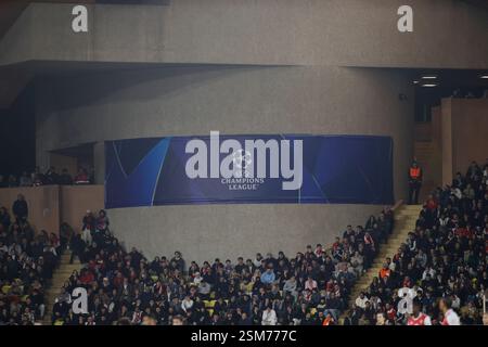 Turin, Italy. 12th Feb, 2025. View of the stadium during the Uefa Champions League first leg play off's, football match between AS Monaco and SL Benfica. On 12 February 2025 at Louis II Stadium, Monaco. Credit: Nderim Kaceli/Ģ����ý Live News Stock Photo