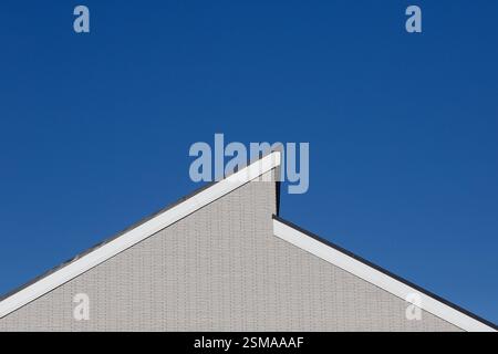 Abstract of the roof of a house with a stepped apex in Yamato, Kanagawa, Japan. Stock Photo