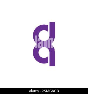 letter qd circles connect linked geometric logo vector Stock Vector
