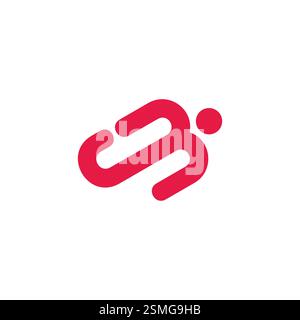 letters jb simple motion curve logo vector Stock Vector