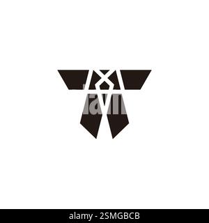 letters t simple geometric clothing abstract logo vector Stock Vector