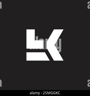 letter tk stripes geometric line logo vector Stock Vector