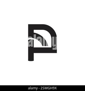 letters pst linked simple geometric lines logo vector Stock Vector